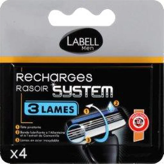 Recharges 3 lames pour rasoir Systèm