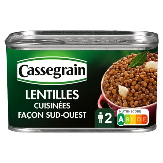 Lentilles cuisinées façon sud-ouest