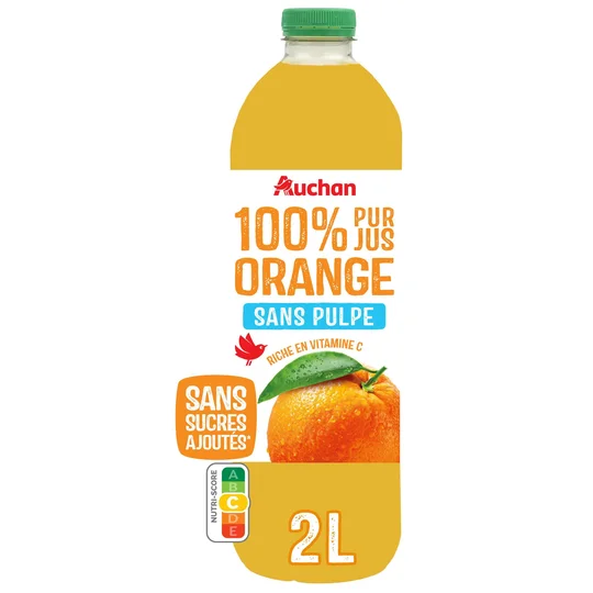 Pur jus d'orange sans pulpe
