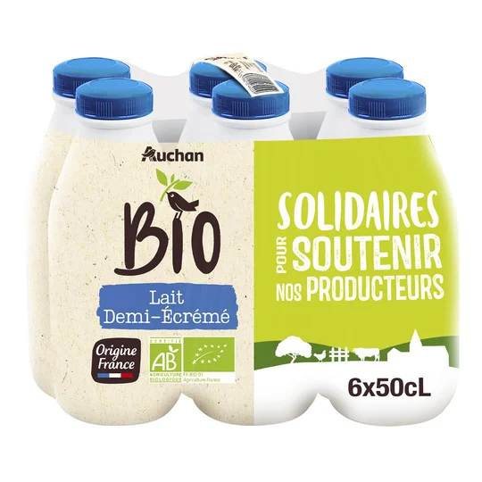 Lait demi-écrémé UHT