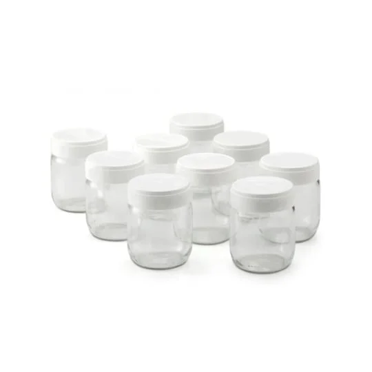 Lot de 9 pots en verre pour Yaourtières et Yourtières-fromagères - 430301