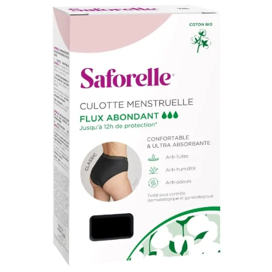 Culotte Menstruelle Noire Taille 38 Flux Abondant