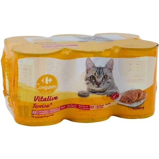 Pâtée pour chat terrine viandes saumon