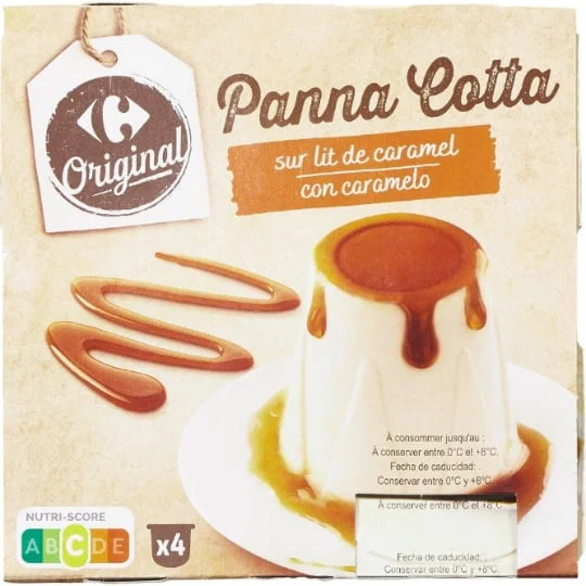 Dessert Panna Cotta lit de caramel