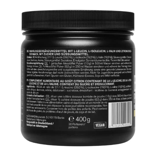 Complément alimentaire BCCAA poudre citron