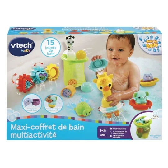 Coffret maxi de jouets de bain multiactivité