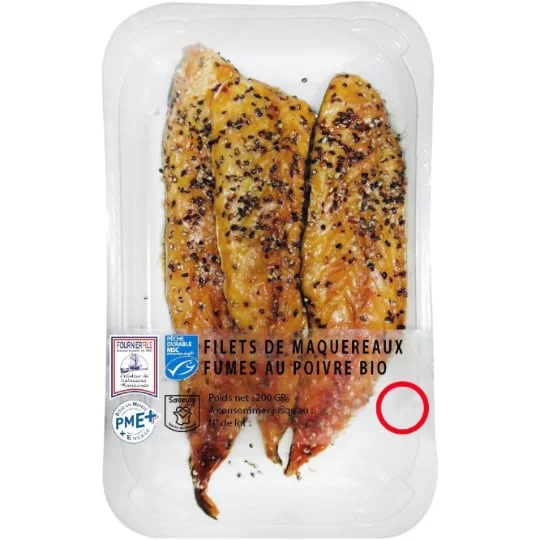 Filet de Maquereaux cuits et fermes au poivre noir