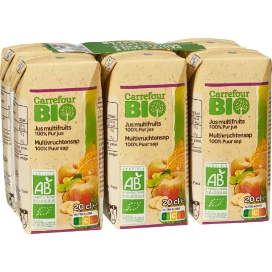 Jus de fruits bio multifruits