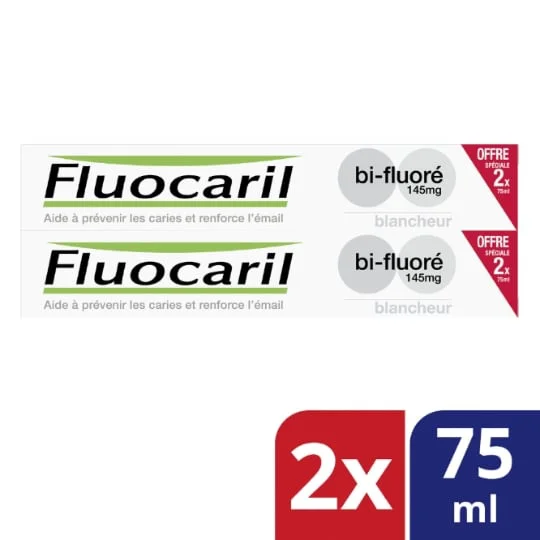 Dentifrice blancheur bi-fluoré