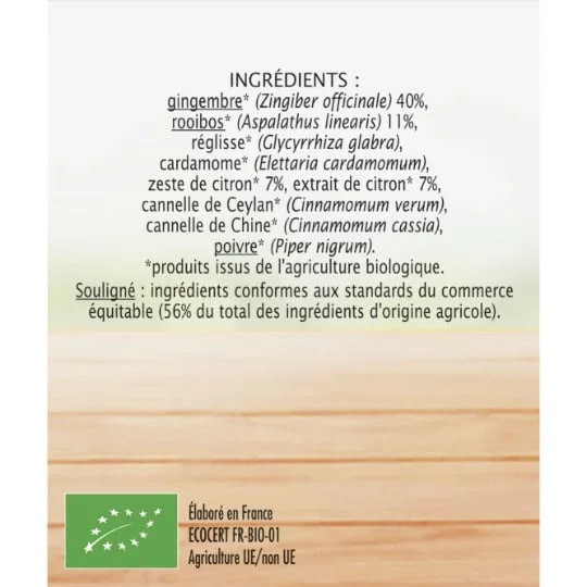 Infusion gingembre citron Bio