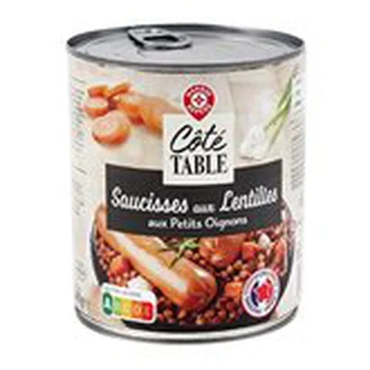 Saucisses lentilles