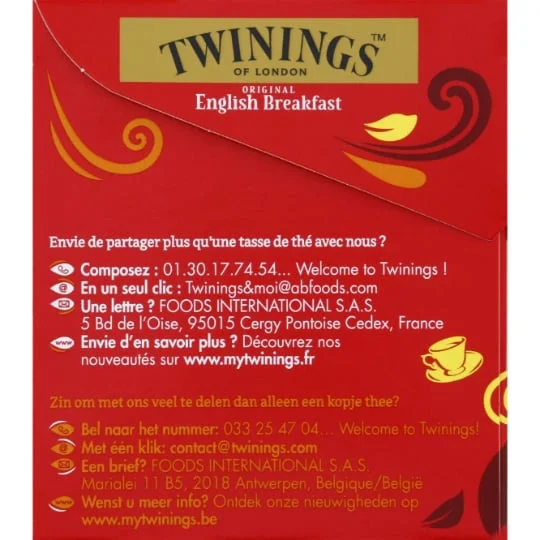 Thé noir original English Breakfast x25