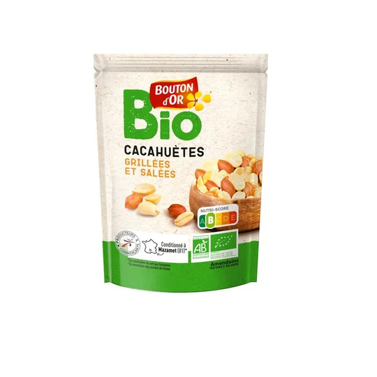 Cacahuètes grillées et salées BIO