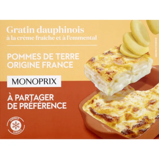 Gratin dauphinois, surgelés