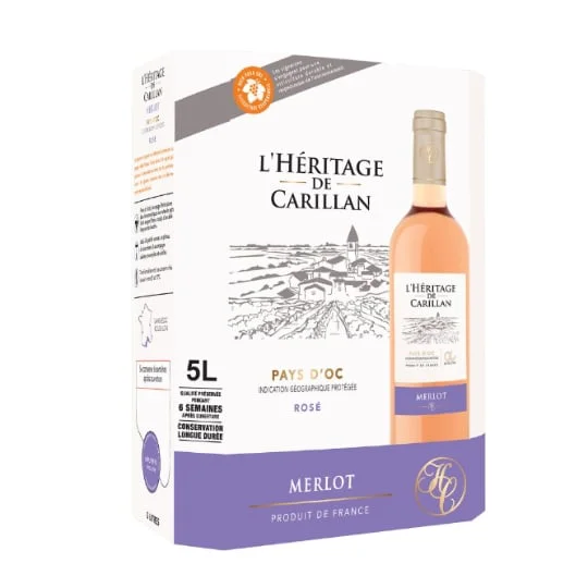Vin Rosé Languedoc Roussillon IGP Pays d'OC Merlot