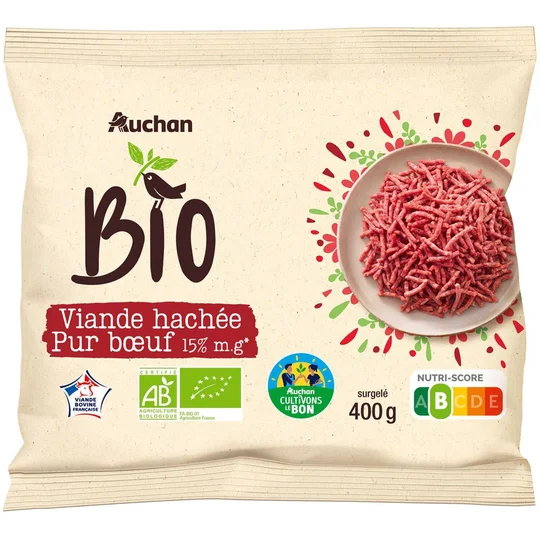 Viande hachée pur boeuf 15% MG