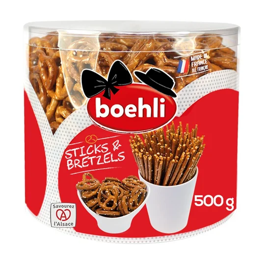 Biscuits salés sticks et bretzels