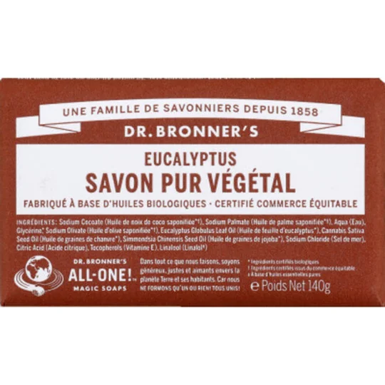 Savon solide à l'eucalyptus 18-en-1