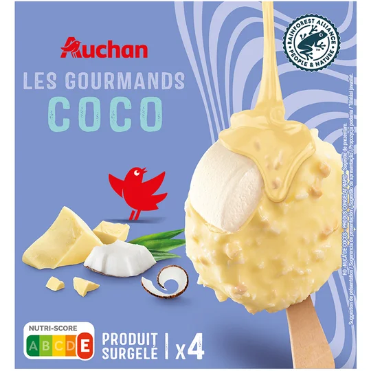 Bâtonnets glacé façon rocher à la noix de coco