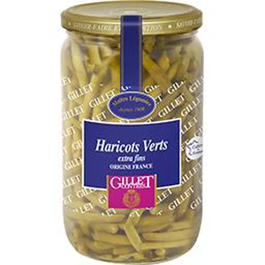 Haricots verts Extra fins, bocal