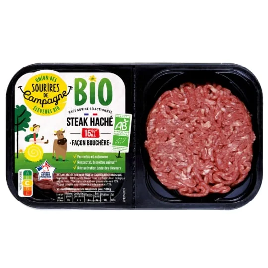 Steak haché façon bouchère 15% Bio