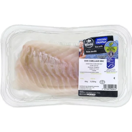 Dos de cabillaud sans arête
