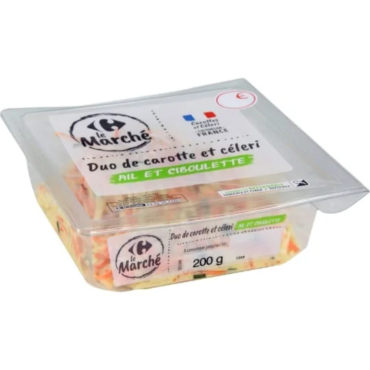 Duo de carotte céleri râpés ail ciboulette