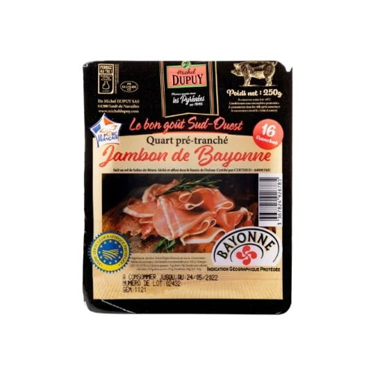 Jambon de Bayonne quart prétranché