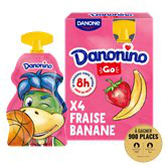Yaourt à boire fraise banane