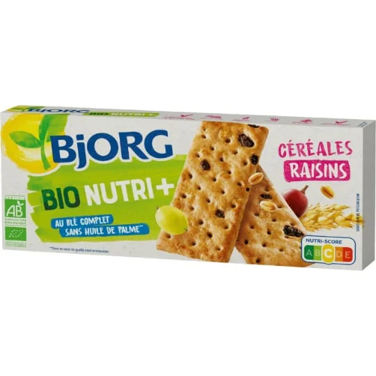 Biscuits céréales/fruits bio