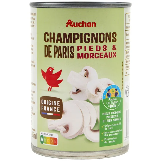 Champignons de Paris pieds et morceaux