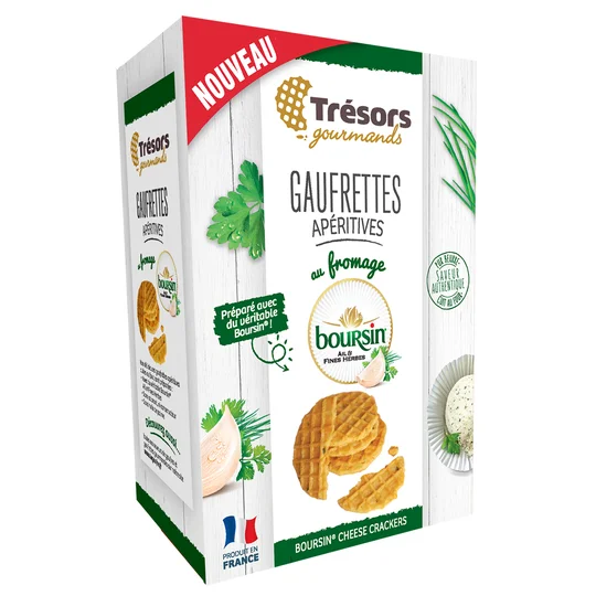 Gaufrettes apéritives Boursin Ail et fines herbes