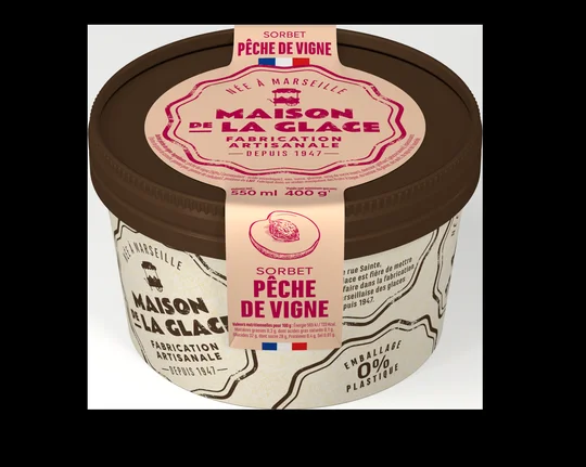 Sorbet pêche de vigne