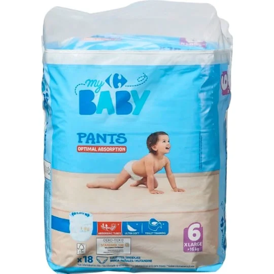 Couches culottes taille 6 XLarge : +16 kg