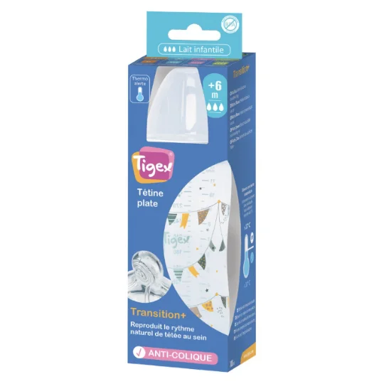 Biberon col large 300mL dès 6 mois Transition