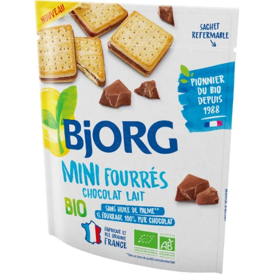Biscuits Bio mini fourrés chocolat
