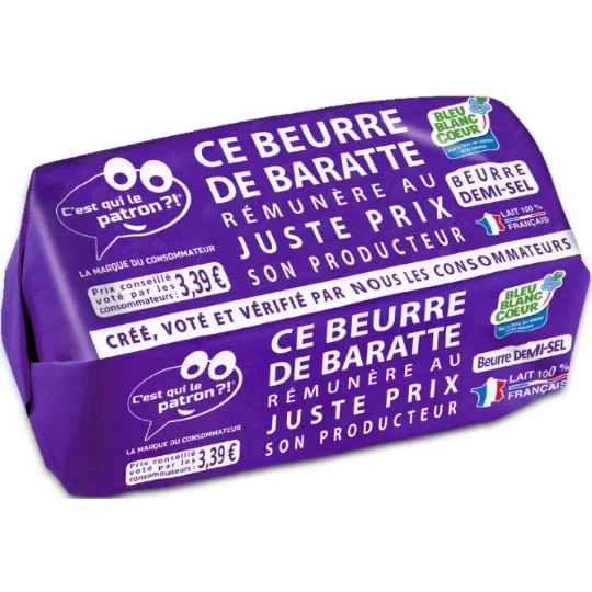 Beurre de baratte demi-sel Bleu Blanc Coeur