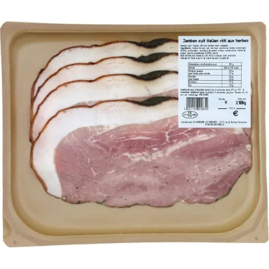 Jambon cuit italien rôti aux herbes