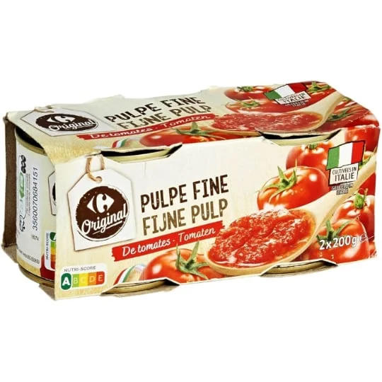 Pulpes de tomates fine