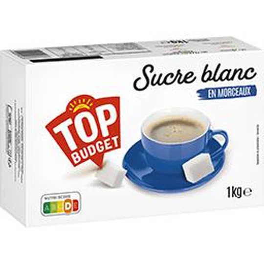 Sucre blanc en morceaux