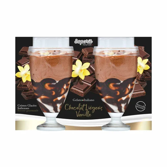 Glace coppa Chocolat Liegois x2