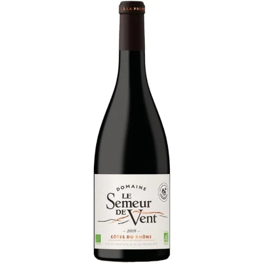 Vin rouge côtes du rhône bio domaine semeur de vent