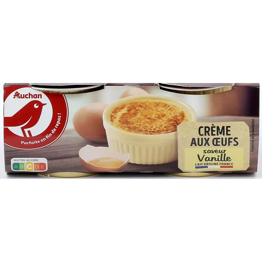 Crème aux oeufs saveur vanille
