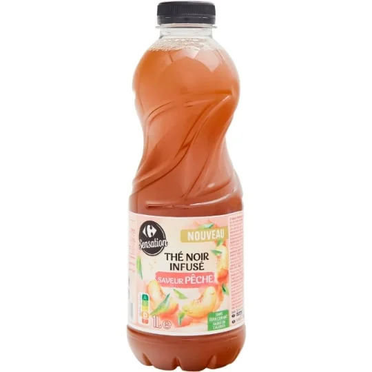 Boisson thé noir infusé saveur pêche SENSATION