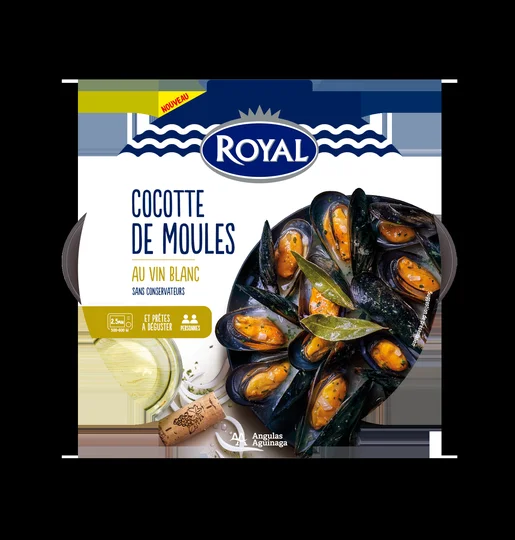 Moules cuisinées au vin blanc