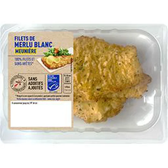 Filets de merlu blanc meunière
