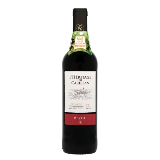 Vin Rouge Languedoc Roussillon IGP Pays d'OC Merlot