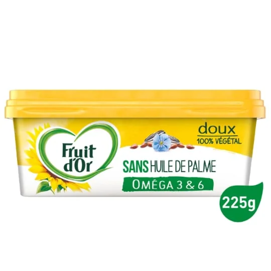 Margarine oméga 3 & 6 doux sans huile de palme