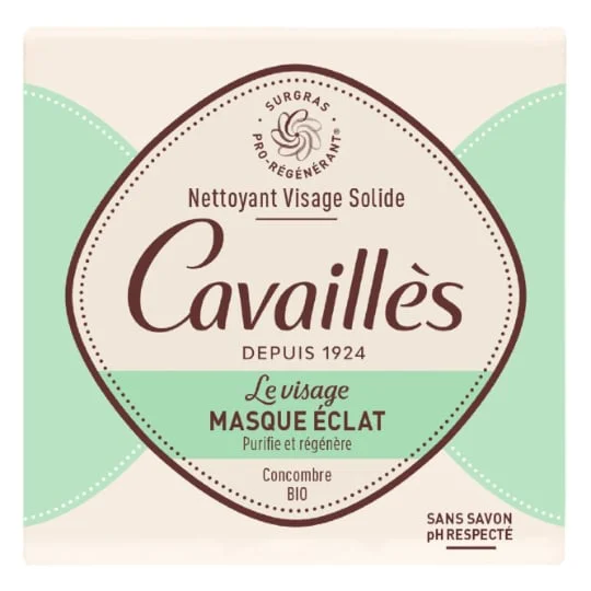 Savon Solide Visage Masque Eclat Concombre Bio