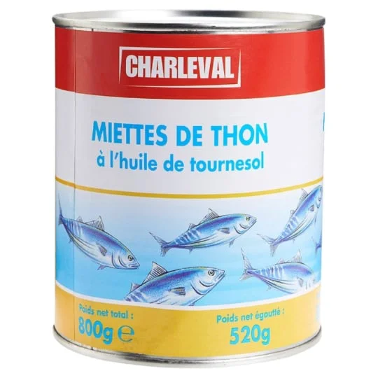 Miettes de thon huile de tournesol